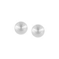 wholesale S925 Sterling Silver Geometric Brushed Textured Round Ball Stud Earrings for Women, Minimalist and Unique Matte Finish-0-7