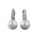 wholesale S925 Sterling Silver 11mm Pearl Earrings with Luxurious Micro-Setting, Ins-Style Women's Jewelry, Hot Seller in Live Streams-0-4