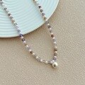 wholesale Metal material, best-selling colorful beaded dopamine pearl necklace for women,,light luxurynecklace,neck accessory-0-1