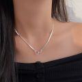 wholesale S925 Sterling Silver Italian Heavy Work Snake Chain Necklace for Women, Korean Spring and Summer New Arrival Minimalist Style Collarbone Chain-0-1