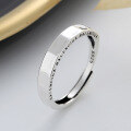 wholesale S925 Sterling Silver Irregular Smooth Concave Creative Edge Letter Ring Minimalist Versatile Index Finger Ring-0-0