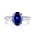wholesale S925 Sterling Silver High Carbon Diamond Ring Women Tanzanite 8A Zircon Square Ice Flower Cut Color Gemstone Ring Live Streaming Best-Seller Wholesale-0-18