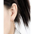 wholesale S925 Sterling Silver Korean Version Small Niche Personality Irregular Long Smooth Wrinkle Design Earrings for Women-0-2