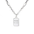 wholesale S925 Sterling Silver Korean Fashion Trendy Street Style Chunky Chain Cube Cuboid Pendant Choker Necklace-0-6