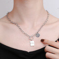 wholesale S925 Sterling Silver New Style Necklace, Antique Blackened Retro Trendy Unisex Pendant Necklace-0-2