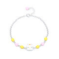 wholesale S925 Sterling Silver Korean Style Geometric Cartoon Hello Kitty Cat Bracelet for Women, Versatile Best Friend Gift-0-4