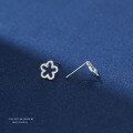 wholesale S925 Sterling Silver Flower Stud Earrings with a Matte Finish, Exuding a youthful and Summer-inspired Charm, a Unique and Accessory-0-3