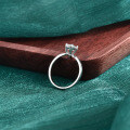 S925 Sterling Silver Moissanite Six-Prong Snowflake Twist Shank Ring-0-1