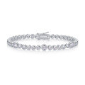 wholesale 925 Silver Fashionable Light Luxury Full Diamond Figure-8 Clasp Bracelet, Cross-Border Best-Selling Moissanite Women's Jewelry with High-End Feel-0-4