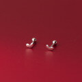 wholesale Sterling Silver S925 Korean Style Minimalist Small Love Stud Earrings Summer Sweet Spiral Light Bead Earrings M00128-0-4