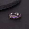 wholesale S925 Sterling Silver Amazon Bestselling Natural Topaz Ring with Crystal and Garnet, New Style-0-0