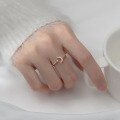 wholesale S925 Silver Nalan Simple Sweet Diamond-Inlaid Moon Ring, Crescent Finger Ring J8400-0-0