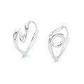 wholesale S925 Sterling Silver Hollow-out Twisted Heart Ear Clasps, Fresh and Sweet, Exquisite and Compact, Versatile Elegant Earrings for Women-0-4