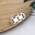 wholesale S925 Sterling Silver Retro Minimalist Ins Style Versatile Trendy Checkerboard Band Open Adjustable Ring-0-1