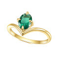 wholesale 14K gold-plated S925 sterling silver emerald nano ring, high-end luxury fashion colored gemstone ring-0-4