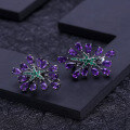 wholesale 925 Silver Designer Natural Amethyst Earrings, Starry Sky Sparkle High-End Banquet Jewelry Earrings-0-1