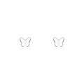 wholesale 925 Sterling Silver Butterfly Stud Earrings For Women-0-0