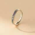 wholesale S925 Sterling Silver Literary Retro Exquisite Minimalist Niche Nothing Forbidden All Things Auspicious Ring R02847-0-0