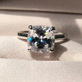 S925 Sterling Silver Women's Wedding Ring, Fashion Square Minimalist Accessory Wholesale-0-1