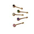 wholesale S925 Gold-Plated Colored Diamond Pendant DIY Bracelet Necklace Accessories Spacer Beads Pure Silver Handmade String Accessories Princess Clasp-0-4