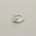 wholesale S925 Sterling Silver Water Drop Open Ring Ins Style Minimalist Elegant Women's Jewelry R01473-0-2