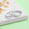 wholesale 925 Sterling Silver Love Intertwined Couple Rings, Men and Women's Matching Pair, Light Luxury Minimalist Openable 520 Valentine's Day Gift-0-1