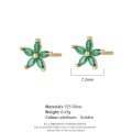 wholesale 925 Sterling Silver Earrings DIY Women's High-End Zircon Floral Ear Studs for Piercing-0-4