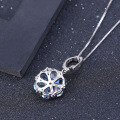 wholesale S925 Silver Fashionable Light Luxury Minimalist Natural Topaz Elegant Pendant Necklace-0-3