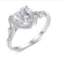 wholesale S925 gold-plated moissanite vine leaf love ring for women, minimalist luxury style with unique design, best-selling hot item-0-4