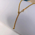 wholesale AU750 18K Gold Twist Necklace for Women, Simple New Style Choker, Fashionable and Versatile Layering Bare Chain-0-2