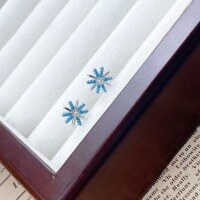 wholesale S925 Sterling Silver Maker's Sunflower Snowflake Earrings, Fashionable Retro European and American Niche Design, Versatile and Stylish Ear Jewelry-Sunflower Earrings--Rose>925 Silver