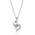 S925 Sterling Silver Moissanite Heart Pendant Necklace for Women-0-3