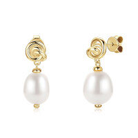 Metal Classic Princess Pearl Zircon Earrings, Cross-Border Best-Seller-Style R [Clearance Sale with Free Shipping]  925 Silver