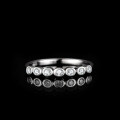 925 Silver Moissanite Ring Women's Seven-Star Row Ring-0-2