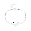 wholesale S925 Silver Cloud Tide Pavilion Fashion Geometric Heart Cute Fresh Trendy Versatile Design Bracelet for Women-0-4