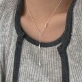 wholesale S925 Sterling Silver Korean Style Pendant Waterdrop Tassel Necklace Women New Luxury Fashion Collarbone Chain-0-3