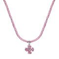 wholesale S925 Sterling Silver High-end INS Style Women's Necklace, Lucky Four-Leaf Clover with Zirconia Bead Design, Exquisite and Fashionable Necklace-0-6