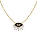 wholesale S925 Sterling Silver High-End INS Style Women's Creative Blue Eye Hand Design Light Luxury Evil Eye Necklace-0-13