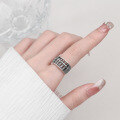 wholesale S925 Sterling Silver Retro Vintage Style Meticulously Crafted Abacus Bead Rotatable Coin with Auspicious Meaning Open Ring-0-3