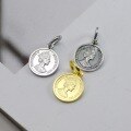 wholesale 925 Sterling Silver Plated with K Gold Queen Head Coin Pendant Vintage Necklace Crystal Bracelet Bead Charm Accessories-0-0
