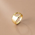 wholesale 925 Silver Korean Style Elegant Double-Layer Line Tail Ring, Small and Delicate Stackable Wide Hollow Women's Ring J9116-0-7