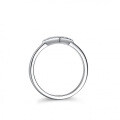 S925 Silver Moissanite Geometric Asymmetric Women's Fashion Stacking Ring-0-1