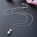 wholesale S925 silver minimalist and fashionable Japanese-Korean-style pearl clavicle chain with elegant cultured pearl pendant for women wholesale-0-3
