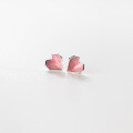 wholesale 925 Sterling Silver Small Heart Stud Earrings, Unique Design, Sweet and Elegant Heart-shaped Enamel Drop Earrings M02100-0-3