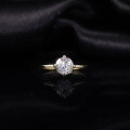 wholesale 9/10/14/18K Gold/Rose Gold/Yellow Gold Premium 1-Carat Lab-Grown Diamond Four-Prong Engagement Ring-0-0