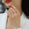Sterling Silver Cross-Border Moissanite Heart Ring Irregular Wedding Jewelry Wholesale-0-1