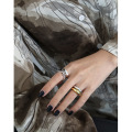 wholesale S925 Sterling Silver 432 Korean Version Ins Small Design Irregular Glossy Ring for Women Wholesale Direct from Factory-0-2