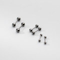 wholesale S925 Sterling Silver Small and Simple Light Bead Threaded Bead Round Sleep-Proof Stud Earrings G8840-0-1