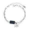 wholesale S925 Sterling Silver Enamel Resin Elephant T Letter Bracelet, Korean Style Ins Trendy Versatile Women's Accessory-0-5