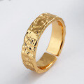 wholesale S925 Sterling Silver Irregular Textured Crinkled Foil Paper Open Ring, Minimalist and Understated Style for Women-0-1